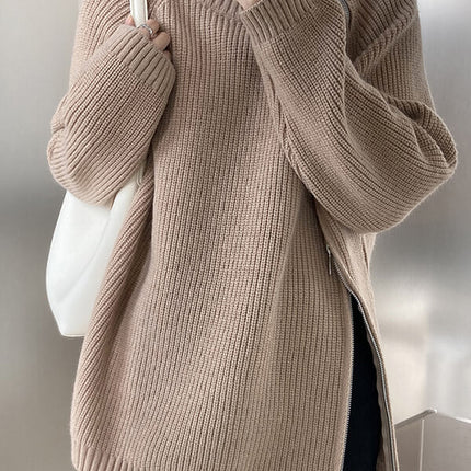 Onbely pull mode col montant fermeture éclair pour femme - onbely