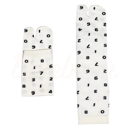 Chaussettes Tabis à Bout Fendu - Imprimé Chiffres