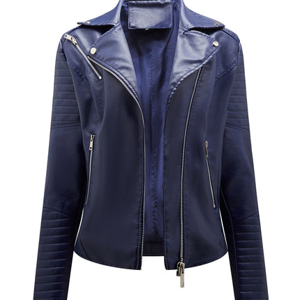 Onbely Perfecto femme en cuir PU avec fermeture éclair et col revers