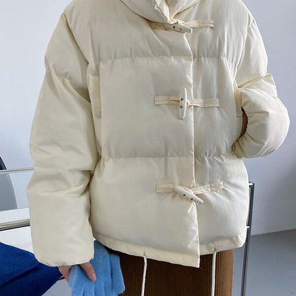 Onbely manteau en coton avec poches col montant femme mode hiver