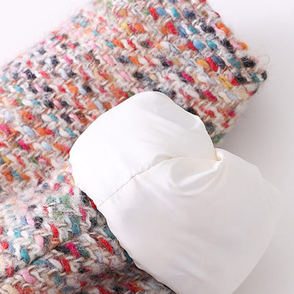 Onbely veste en tweed doudoune avec poches pour femme hiver - onbely