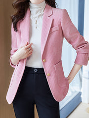 Onbely women's corduroy blazer with buttoned pockets in a tailored style