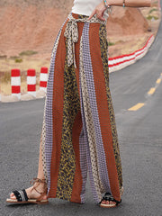 Onbely long wide leg flared slit bohemian pants