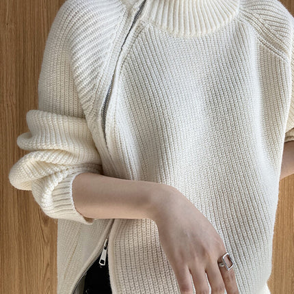 Onbely pull mode col montant fermeture éclair pour femme - onbely