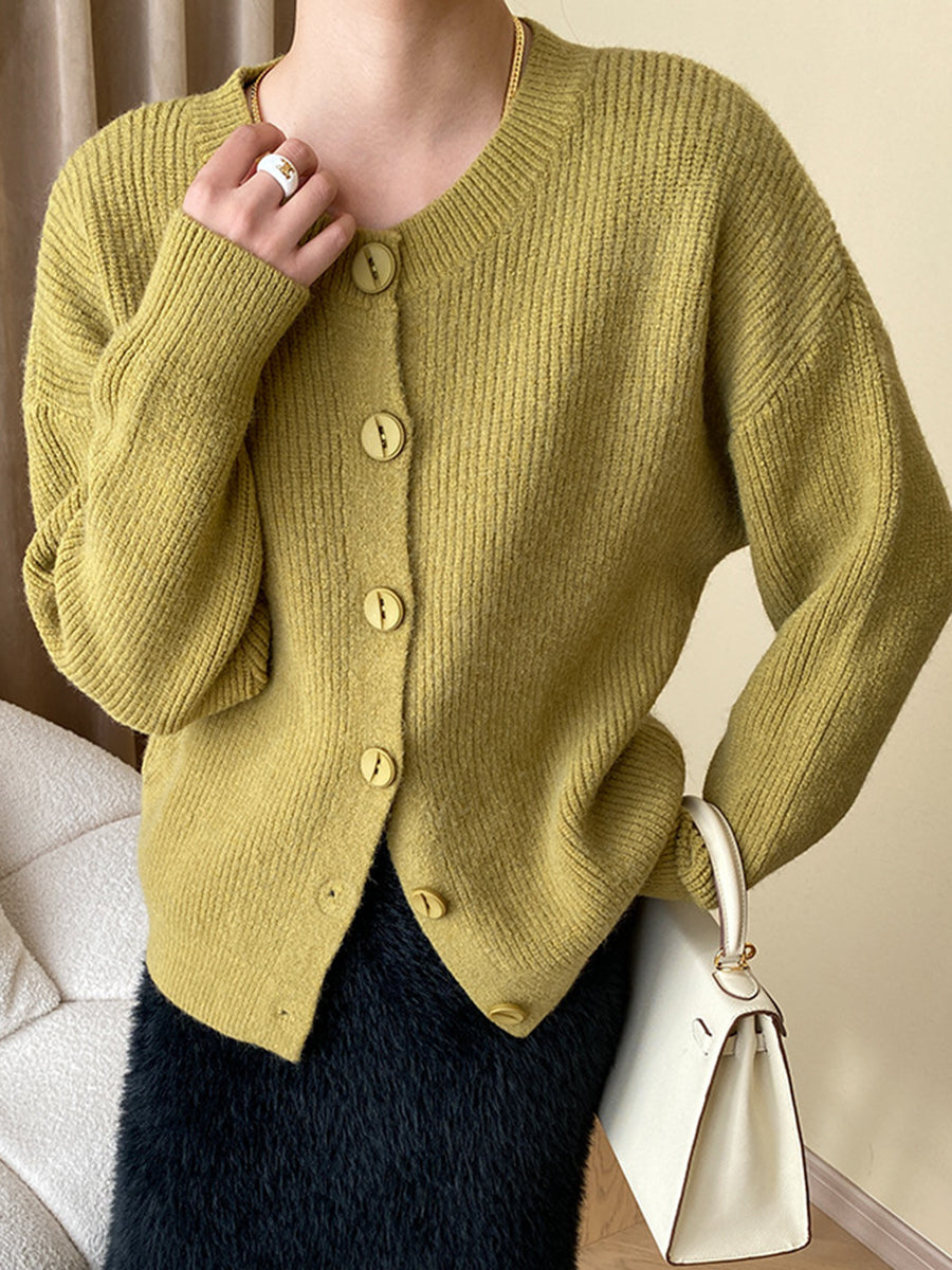 Onbely cardigan boutonnage col rond pour femme casual