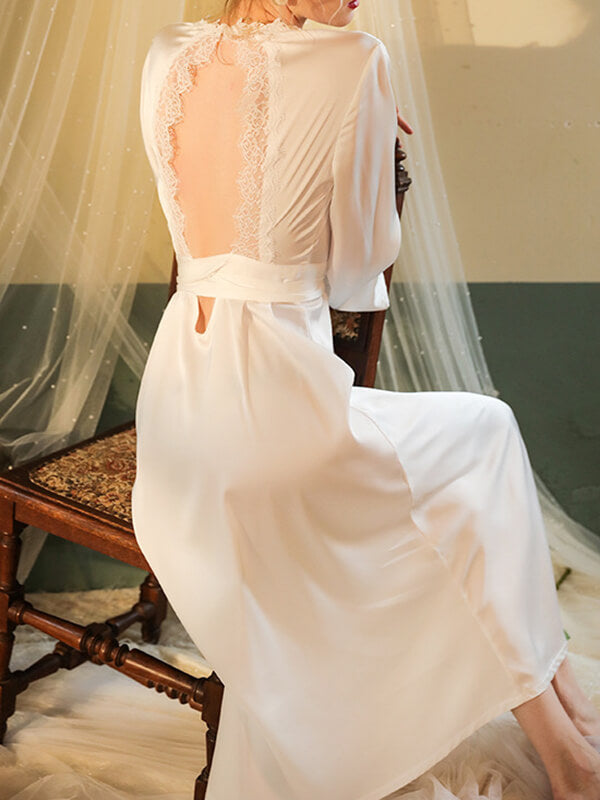Onbely pyjama satin avec ceinture - onbely