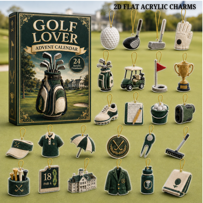 Golf Lover Advent Calendar 2026 - 24-Day Festive Countdown, Acrylic Charms Blind Box - Gift For Sports Lovers