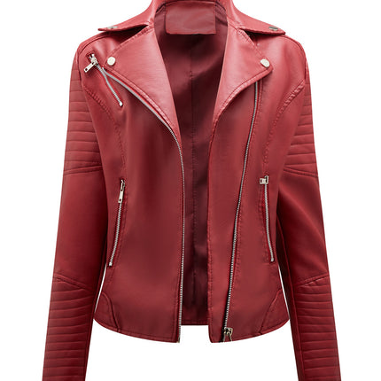 Onbely Perfecto femme en cuir PU avec fermeture éclair et col revers