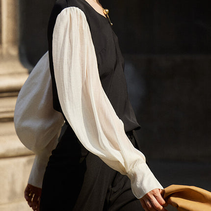 Onbely hauts mode manches gigot pour femme - onbely