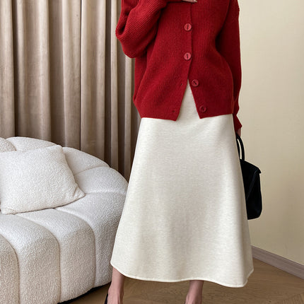 Onbely cardigan boutonnage col rond pour femme casual