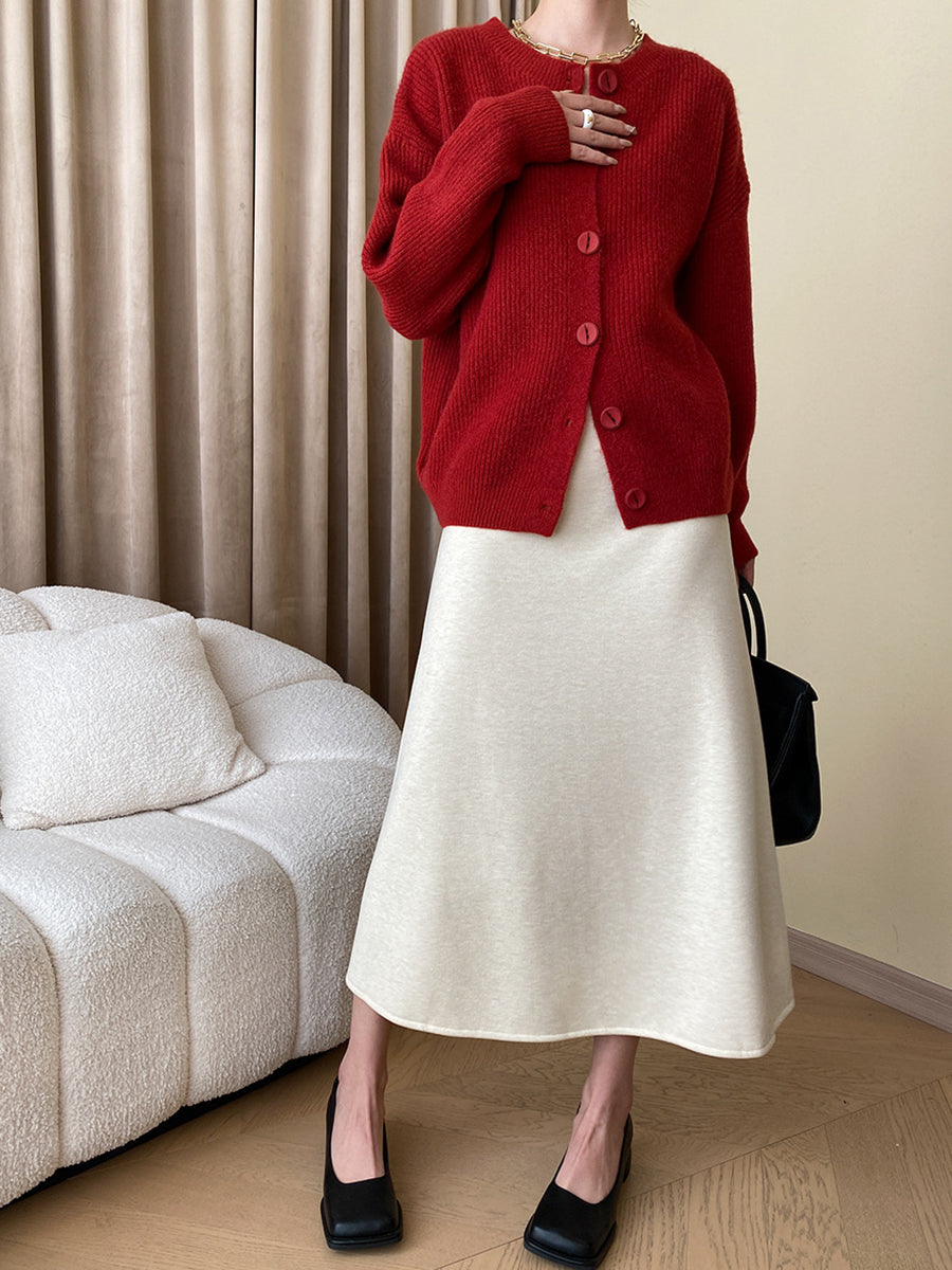 Onbely cardigan boutonnage col rond pour femme casual