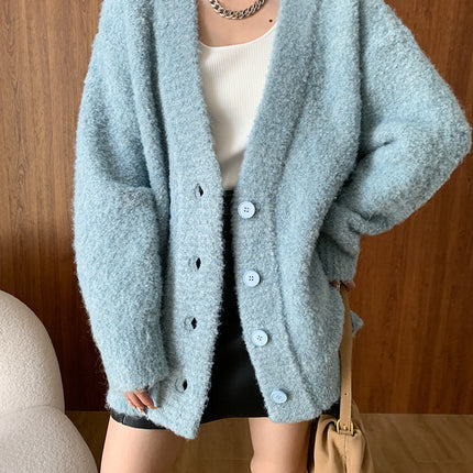 Onbely cardigan boutonnage femme mode bleu