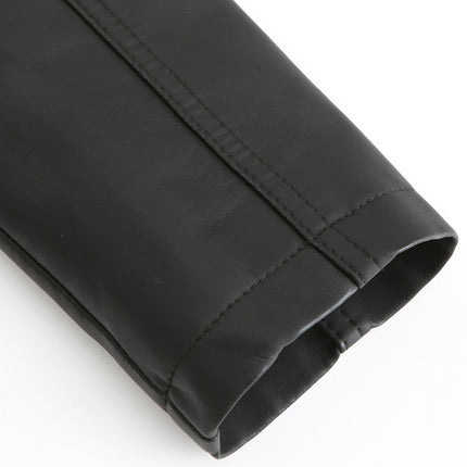 Onbely Perfecto femme en cuir PU avec poches et fermeture éclair