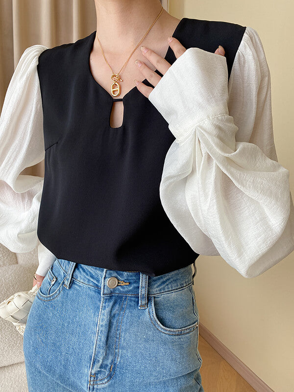 Onbely hauts mode manches gigot pour femme - onbely