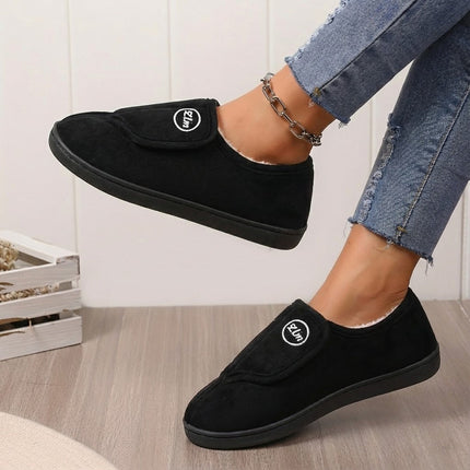 Women's Adjustable Wide Fit Slippers | Non-Slip Cosy Warm Fleece