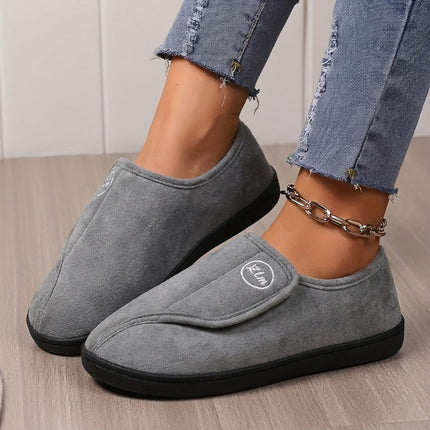 Women's Adjustable Wide Fit Slippers | Non-Slip Cosy Warm Fleece