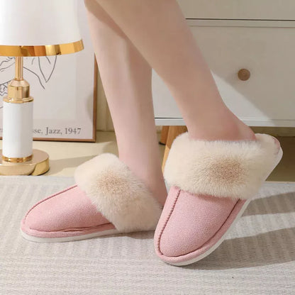 Chaussons Confortables et Chauds pour Femme – Fausse Fourrure, Antidérapants, Soin des Pieds