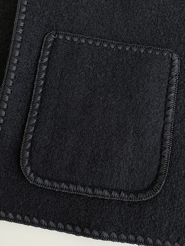 Onbely manteau en laine mode avec frange écharpe femme - onbely